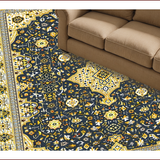Ultra Soft Area Rug, Non Slip, Stain Resistant, Washable Area Rugs for Living Room, Bedroom, Soft Velvet Arabic Meditation Mat(Blue)