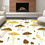 Ultra Soft Area Rug, Non Slip, Stain Resistant, Washable Area Rugs for Living Room, Bedroom, Serene Whimsical Botanical Aesthetic(Yellow)