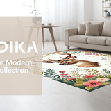 Ultra Soft Area Rug, Non Slip, Stain Resistant, Washable Area Rugs for Living Room, Bedroom, Elegant Soft Abstract Jungle Theme(Brown)