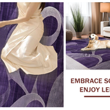Ultra Soft Area Rug, Non Slip, Stain Resistant, Washable Area Rugs for Living Room, Bedroom, Artistic Contemporary Soft Surface(Purple)