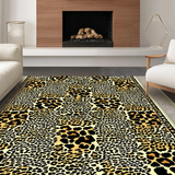 Ultra Soft Area Rug, Non Slip, Stain Resistant, Washable Area Rugs for Living Room, Bedroom, Vivid Wild Patterned Textile(Brown)