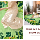 Ultra Soft Area Rug, Non Slip, Stain Resistant, Washable Area Rugs for Living Room, Bedroom, Charming Multicolor Safari Theme(Green)