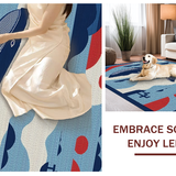 Ultra Soft Area Rug, Non Slip, Stain Resistant, Washable Area Rugs for Living Room, Bedroom, Vibrant Oceanic Animal Pattern(Blue)