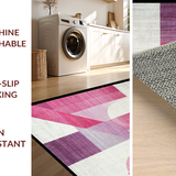 Ultra Soft Area Rug, Non Slip, Stain Resistant, Washable Area Rugs for Living Room, Bedroom, Twist Knot Carpet with Curved Bow Outline and Game Card Pattern(Purple)