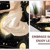 Ultra Soft Area Rug, Non Slip, Stain Resistant, Washable Area Rugs for Living Room, Bedroom, Enchanting Dark Starscape Aesthetic(Black)