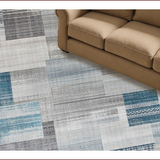 Ultra Soft Area Rug, Non Slip, Stain Resistant, Washable Area Rugs for Living Room, Bedroom, Elegant Abstract Brushed Textures(Gray)