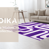 Ultra Soft Area Rug, Non Slip, Stain Resistant, Washable Area Rugs for Living Room, Bedroom, Soft Purple Shaggy Textures(Purple)