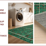 Ultra Soft Area Rug, Non Slip, Stain Resistant, Washable Area Rugs for Living Room, Bedroom, Colorful Urban Adventure Layout(Green)