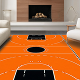 Ultra Soft Area Rug, Non Slip, Stain Resistant, Washable Area Rugs for Living Room, Bedroom, Dynamic Youthful Athletic Aesthetic(Orange)