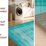 Contemporary Teal Abstract Waves(Blue)