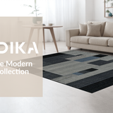 Ultra Soft Area Rug, Non Slip, Stain Resistant, Washable Area Rugs for Living Room, Bedroom, Trendy Modernist Trellis Visual(Gray)