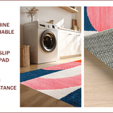 Ultra Soft Area Rug, Non Slip, Stain Resistant, Washable Area Rugs for Living Room, Bedroom, Blush Pink Geometric Nursery Non-Slip Rug(Pink)