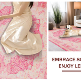 Contemporary Beige Wave Motif(Pink)