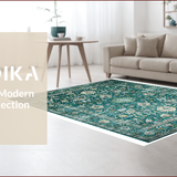 Ultra Soft Area Rug, Non Slip, Stain Resistant, Washable Area Rugs for Living Room, Bedroom, Distressed Blue High Traffic Bedroom Carpet(Blue)