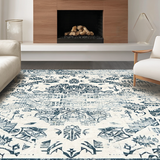 Ultra Soft Area Rug, Non Slip, Stain Resistant, Washable Area Rugs for Living Room, Bedroom, Rustic Tribal Pattern Accent(Gray)