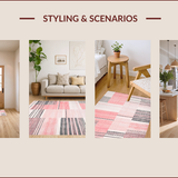 Trendy Textured Modern Stripes(Pink)