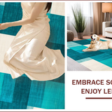 Ultra Soft Area Rug, Non Slip, Stain Resistant, Washable Area Rugs for Living Room, Bedroom, Elegant Teal Earth Tone Hues(Blue)