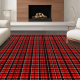 Elegant Geometric Checkers Motif(Red)