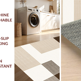 Ultra Soft Area Rug, Non Slip, Stain Resistant, Washable Area Rugs for Living Room, Bedroom, Contemporary Soft Hued Symmetry(Beige)