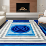 Playful Nonlinear Patterned Art(Blue)