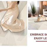Ultra Soft Area Rug, Non Slip, Stain Resistant, Washable Area Rugs for Living Room, Bedroom, Contemporary Neutral Herringbone Pattern(Beige)
