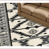 Ultra Soft Area Rug, Non Slip, Stain Resistant, Washable Area Rugs for Living Room, Bedroom, Vibrant Loop-and-Cut Textured Pattern(Black)