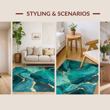 Dreamy Teal and Gold Harmony(Blue)