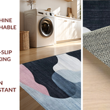 Ultra Soft Area Rug, Non Slip, Stain Resistant, Washable Area Rugs for Living Room, Bedroom, Stylish Bow Bath Rug - Artistic Decorative Accent for Home Decor(Black)