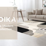 Contemporary Cream and Black Motif(Beige)