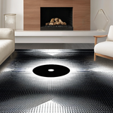 Contemporary Optical Illusion Motif(Black)