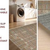 Ultra Soft Area Rug, Non Slip, Stain Resistant, Washable Area Rugs for Living Room, Bedroom, Contemporary Warm-Toned Pattern(Brown)