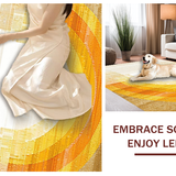 Ultra Soft Area Rug, Non Slip, Stain Resistant, Washable Area Rugs for Living Room, Bedroom, Chic Minimalist Ombre Design(Yellow)
