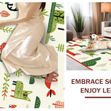 Ultra Soft Area Rug, Non Slip, Stain Resistant, Washable Area Rugs for Living Room, Bedroom, Cheerful Multi-Color Educational Layout(White)