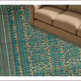 Ultra Soft Area Rug, Non Slip, Stain Resistant, Washable Area Rugs for Living Room, Bedroom, Artisan Crafted Western Charm(Blue)