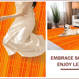 Ultra Soft Area Rug, Non Slip, Stain Resistant, Washable Area Rugs for Living Room, Bedroom, Exotic Spiritual Non-Slip Yoga Rug(Orange)