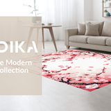 Ultra Soft Area Rug, Non Slip, Stain Resistant, Washable Area Rugs for Living Room, Bedroom, Tranquil Blossom Petal Harmony(Pink)