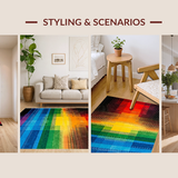 Vivid Abstract Rainbow Composition(Red)