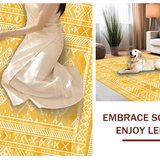 Ultra Soft Area Rug, Non Slip, Stain Resistant, Washable Area Rugs for Living Room, Bedroom, Vibrant Abstract Trellis Aesthetic(Yellow)