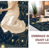 Ultra Soft Area Rug, Non Slip, Stain Resistant, Washable Area Rugs for Living Room, Bedroom, Elegant Crescent Moon Aesthetic(Blue)