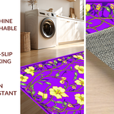 Ultra Soft Area Rug, Non Slip, Stain Resistant, Washable Area Rugs for Living Room, Bedroom, Festive Carnival Themed Elegance(Purple)