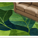 Ultra Soft Area Rug, Non Slip, Stain Resistant, Washable Area Rugs for Living Room, Bedroom, Green Moss Floral Bathroom Rug for Nature-Themed Decor(Green)