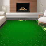 Lively Earthy Green Patterned Decor(Green)