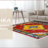 Ultra Soft Area Rug, Non Slip, Stain Resistant, Washable Area Rugs for Living Room, Bedroom, Tribal Multi-Color Living Room Wool Carpet(White)