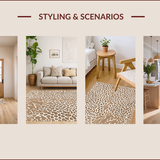 Ultra Soft Area Rug, Non Slip, Stain Resistant, Washable Area Rugs for Living Room, Bedroom, Tufted Wool Entryway Rug for Minimalist Decor(Beige)