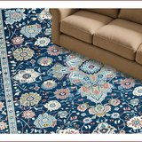 Ultra Soft Area Rug, Non Slip, Stain Resistant, Washable Area Rugs for Living Room, Bedroom, Chic Vintage Blue Aesthetic(Blue)