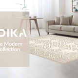 Ultra Soft Area Rug, Non Slip, Stain Resistant, Washable Area Rugs for Living Room, Bedroom, Cozy Textured Cream Accent Piece(Beige)