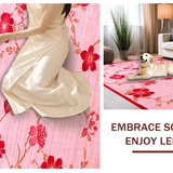 Ultra Soft Area Rug, Non Slip, Stain Resistant, Washable Area Rugs for Living Room, Bedroom, Radiant Cheerful Flower Pattern(Pink)