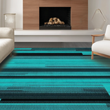 Modern Abstract Teal and Black(Blue)
