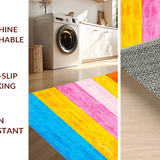 Ultra Soft Area Rug, Non Slip, Stain Resistant, Washable Area Rugs for Living Room, Bedroom, Vibrant Rainbow Sky Aesthetic(Pink)