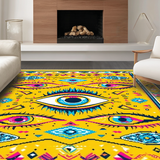 Ultra Soft Area Rug, Non Slip, Stain Resistant, Washable Area Rugs for Living Room, Bedroom, Artistic Soft Textured Statement Piece(Yellow)